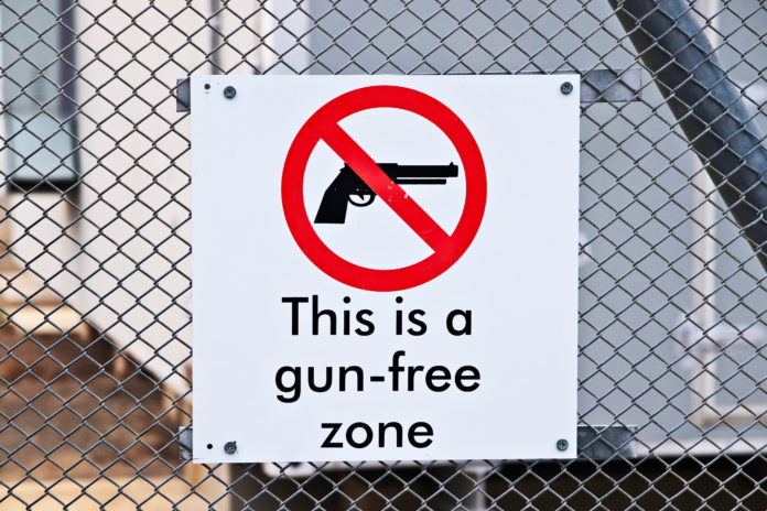 gun-free zone sign gun free