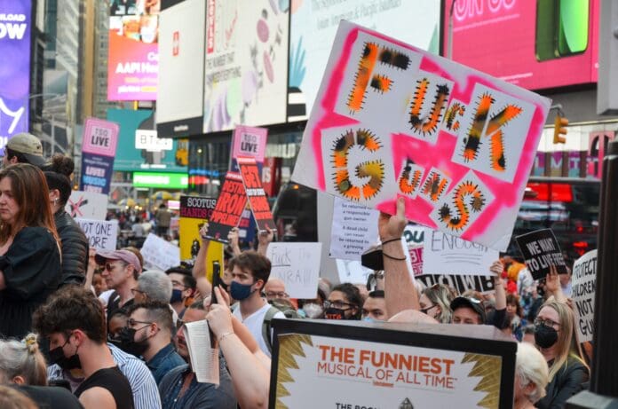 fuck guns protest sign