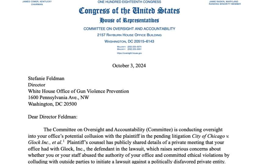 House Oversight Committee Subpoenas White House and ATF Over Alleged Gun Control Collusion