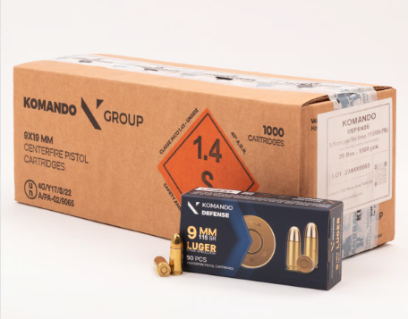 KOMANDO DEFENSE 9MM 115GR (CASE OF 1,000)